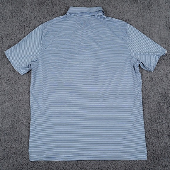 RLX Ralph Lauren Shirt Mens Large Blue Polo Striped Golf Stretch Light Weight‎ - Picture 2 of 9